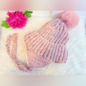 4/$25 • YMS Women’s‎ Knit Pompom Rainbow Speckled Toque